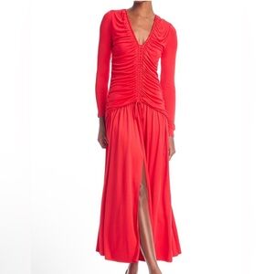 Farm Rio Red Rouched Dress, EUC